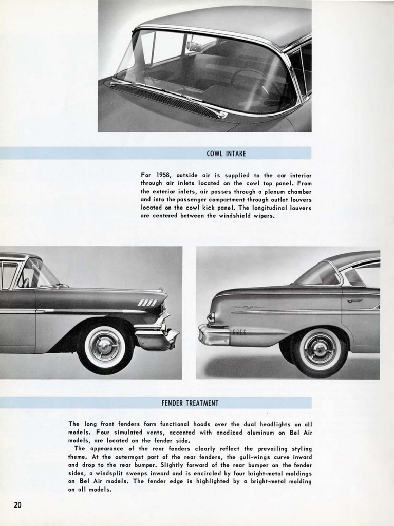 1958 Chevrolet Engineering Features Booklet Page 1
